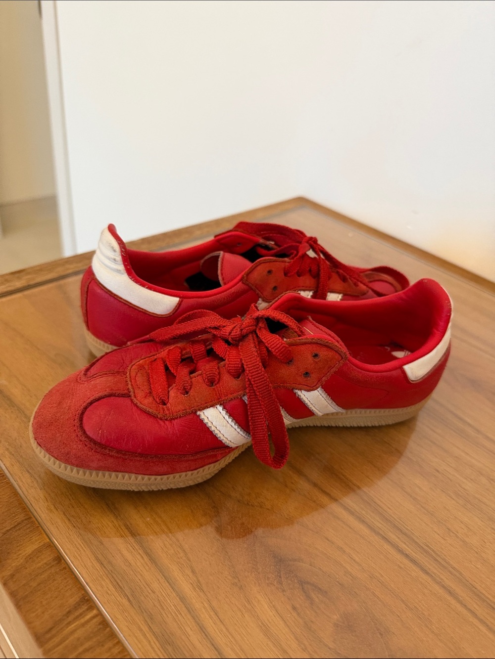 Kids Red Athletic Sneakers with White Accents